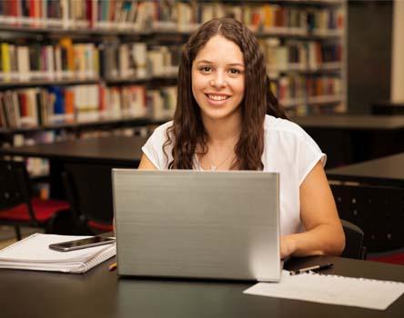 Girl exploring about Diploma in Advanced Computing 