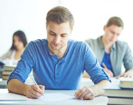 Boy learning GO course in the class