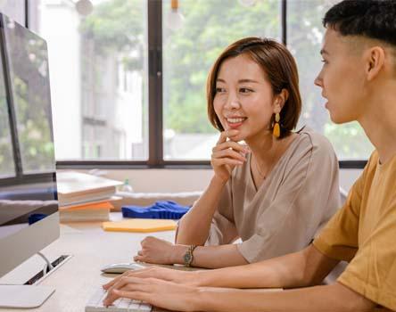 Girl and Boy learning regarding JSP course