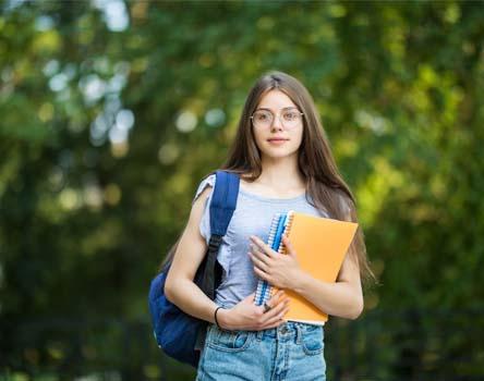 Girl going in her Kotlin course class